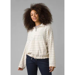 Prana Women's Railay Pullover 5 Prana Women's Railay Pullover -WildGrace Women’s Sales 1970411 SOFTWHITESTRIPE