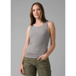 Prana Women's Foundation Rib Tank -WildGrace Women’s Sales 1971001 HEATHERGREY 1