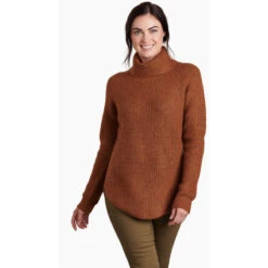 KUHL Women's Sienna Sweater -WildGrace Women’s Sales 4411 sienna sweater copper front 12695 ps pdp photo