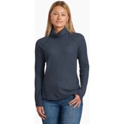 KUHL Women's Petra Turtleneck 11 KUHL Women's Petra Turtleneck -WildGrace Women’s Sales 8066 Petra Turtleneck Abyss Front