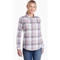 KUHL Women's Kamila Flannel -WildGrace Women’s Sales 8377 Kamila Flannel Cedar Rose Front 1