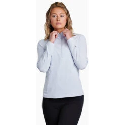 KUHL Women's Bandita 1/2 Zip Pullover 5 KUHL Women's Bandita 1/2 Zip Pullover -WildGrace Women’s Sales 8453 Bandita Pullover Hoody Zenith Front