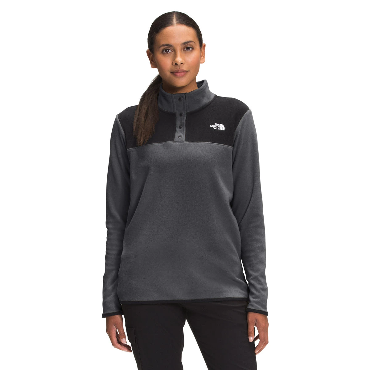 The North Face Women's TKA Glacier Snap-Neck Pullover 1 The North Face Women's TKA Glacier Snap-Neck Pullover