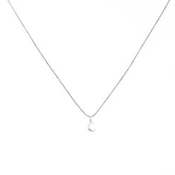 Tiny Charm Necklace - 16" -WildGrace Women’s Sales TinyCharmCrescentMoonSilver 2006 TA S 16