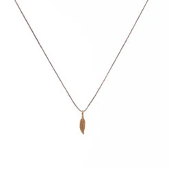 Tiny Charm Necklace - 16" -WildGrace Women’s Sales TinyCharmFeatherGold 2012 TA G 16