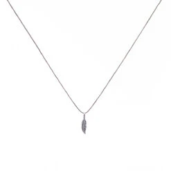 Tiny Charm Necklace - 16" -WildGrace Women’s Sales TinyCharmFeatherSilver 2012 TA S 16