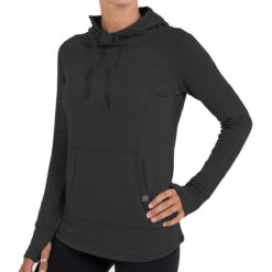 Women's Bamboo Fleece Pullover Hoody -WildGrace Women’s Sales W Fleece pullover HeatherBlack 1000px 1