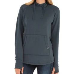 Women's Bamboo Fleece Pullover Hoody -WildGrace Women’s Sales W Fleece pullover Hoody BlueDusk 1