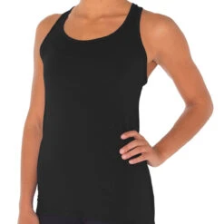 Women's Bamboo Motion Racerback Tank -WildGrace Women’s Sales W RazorTank Black 1000px 1 2