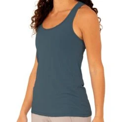 Women's Bamboo Motion Racerback Tank -WildGrace Women’s Sales Womens RacerbackTank BlueDusk 1 2
