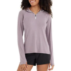 Women's Bamboo Flex Quarter Zip 7 Women's Bamboo Flex Quarter Zip -WildGrace Women’s Sales flex quarter zip purple sage women top 1 1