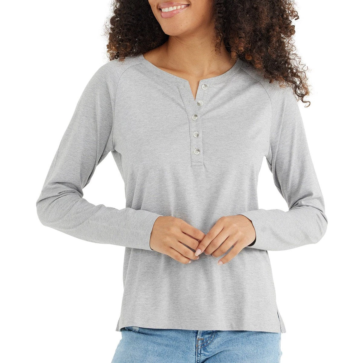 Women's Bamboo Heritage Henley 3 Women's Bamboo Heritage Henley - Image 3