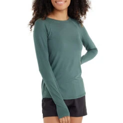 Women's Bamboo Midweight Long Sleeve -WildGrace Women’s Sales midweight long sleeve dark jade women top 1 1